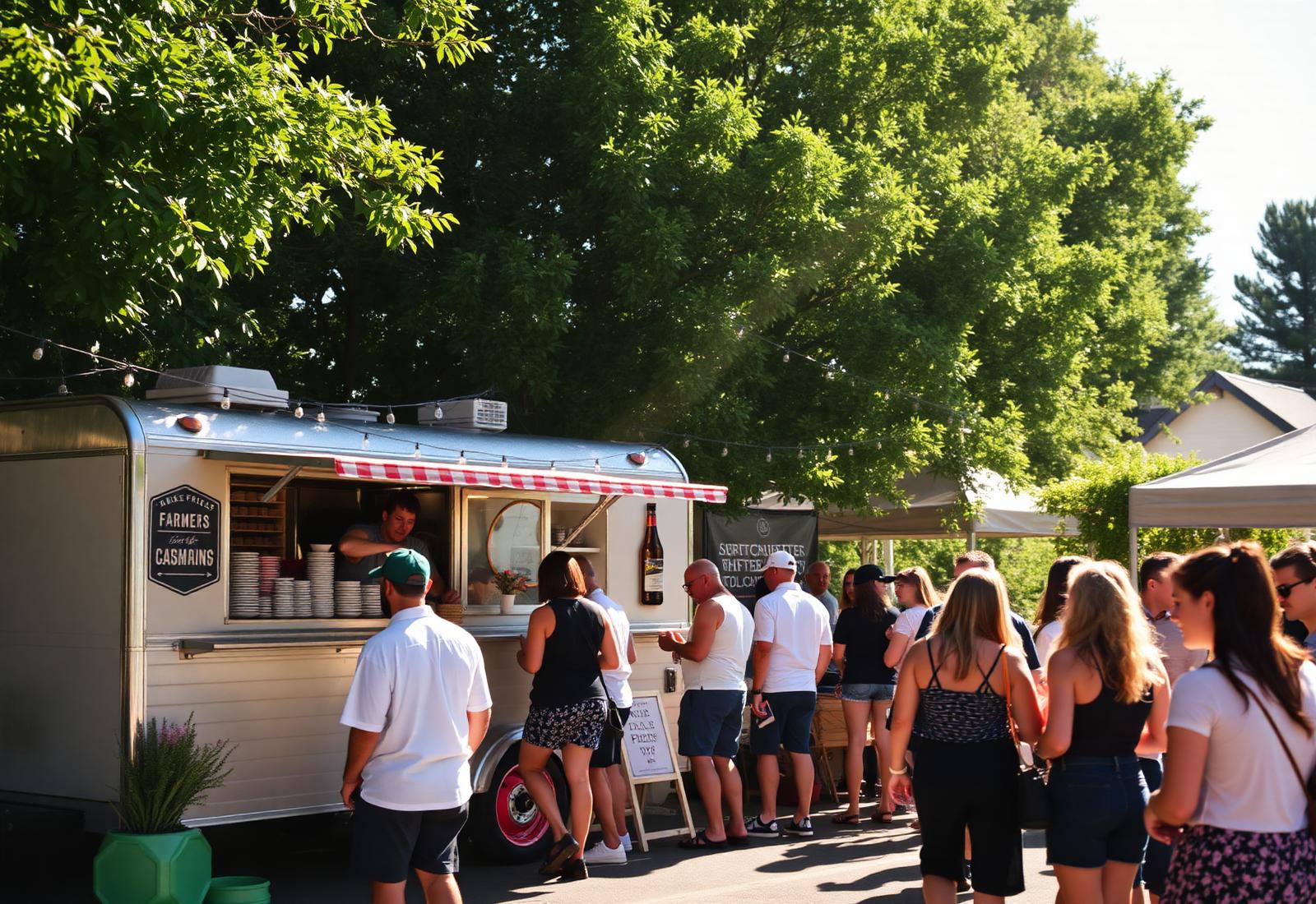 Gaia Bowls trailer at a farmers market